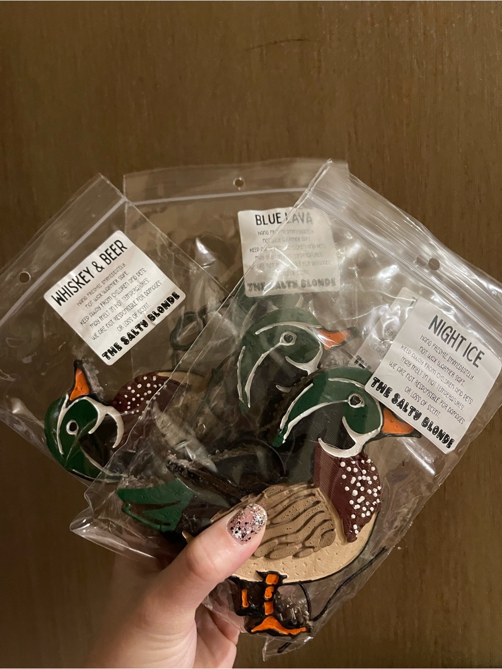 Green & Brown Duck Reptile Ornament - Pack